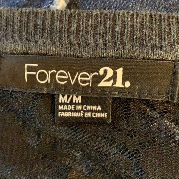 Forever 21 -Medium- Black &grey lace back sweater - Picture 4 of 4